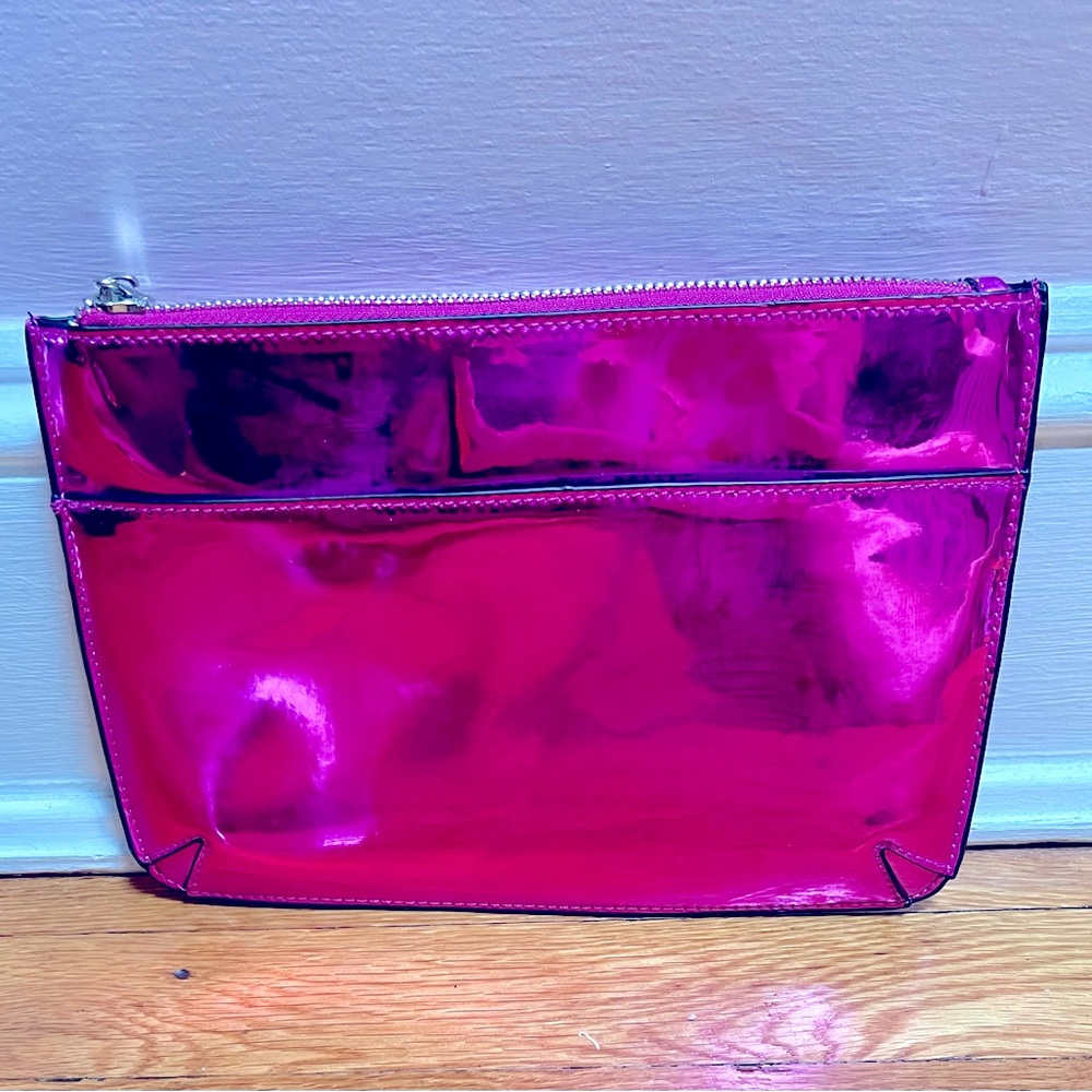 Forever 21 Hot Pink Metallic Clutch